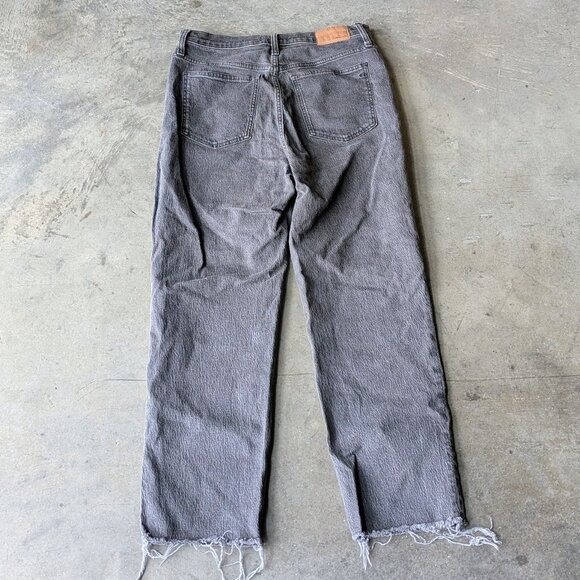 Madewell The Perfect Vintage Straight Leg Jean Gray Denim Raw Hem size 29 - Picture 8 of 8